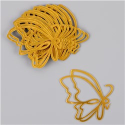 Набор для украшения "Бабочки", набор 5 шт, цвет золото