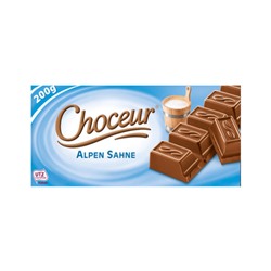 Шоколад молочный Choceur Alpen Sahne 200 гр