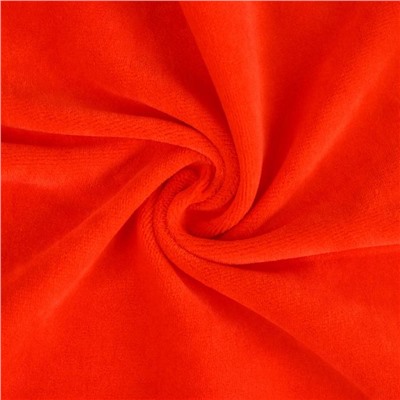 Отрез трикотажный для рукоделия, велюр, цвет красный, 45 × 50 см
