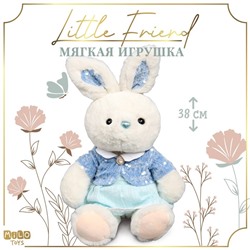 Мягкая игрушка Little Friend, зайка в синем платье, 38 см