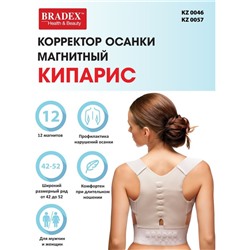 Корректор осанки магнитный Bradex «КИПАРИС», талия 59-74 см