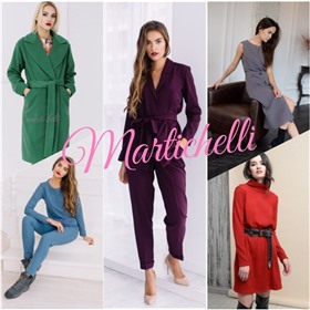 Martichelli. ЦЕНЫ ПО АКЦИИ.  Платья, костюмы, пальто в стиле New feminity и Smart casual.