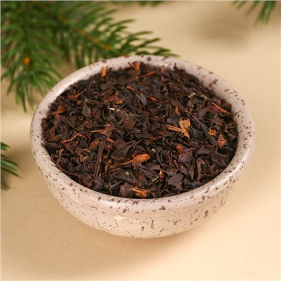 Чёрный чай «С новым годом», вкус: зимняя вишня, 50 г.