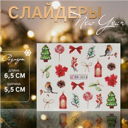 Слайдер - дизайн для ногтей «Winter home», разноцветный