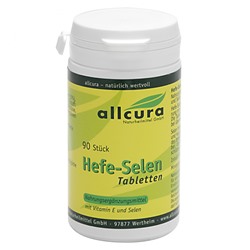 allcura (алькура) Hefe-Selen Tabletten 90 шт