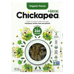 Chickapea, Органический пенне + зелень, 227 г (8 унций)