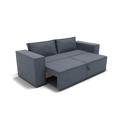 Прямой диван «Хилтон», механизм выкатной, велюр, цвет галакси лайт 026