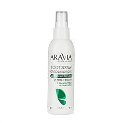 398758 ARAVIA Professional Дезодорант для ног с эвкалиптом и лимоном FOOT SPRAY Antiperspirant, 150 мл