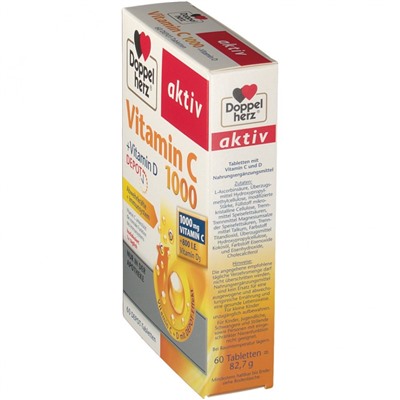 Doppelherz (Доппельхерц) aktiv Vitamin C 1000 +Vitamin D DEPOT 60 шт