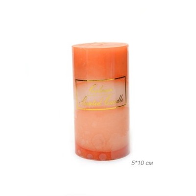 Свеча столбик арома 5х10 см / NA521 /уп 60/120/ (розовый)