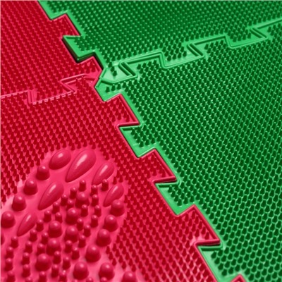 Модульный массажный коврик ОРТО ПАЗЛ «Начинайка», 8 модулей, 4 вида