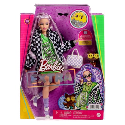 Кукла Barbie EXTRA, с модными аксессуарами и фигуркой питомца, МИКС