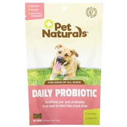 Pet Naturals of Vermont, ежедневный пробиотик, для собак всех размеров, 60 жевательных таблеток, 72 г (2,55 унции)