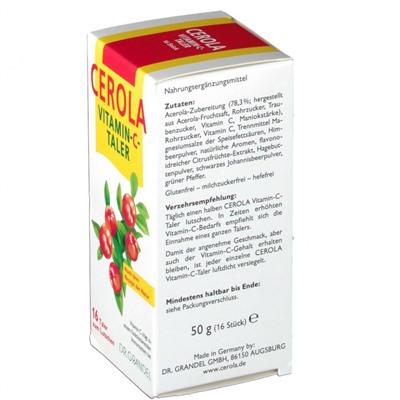 CEROLA (ЦЕРОЛА) Vitamin-C-Taler 16 шт