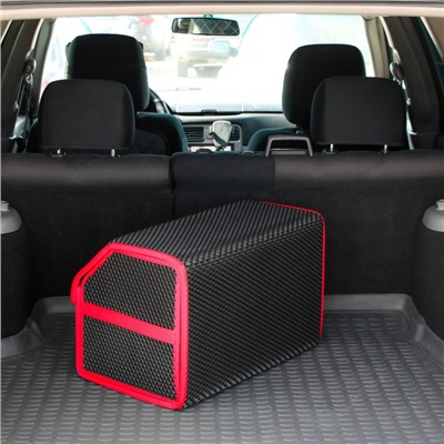 Органайзер кофр в багажник автомобиля, саквояж, EVA-материал, 50 см, красный кант