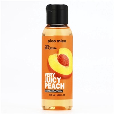 Гель для душа женский Very juicy peach, 100 мл, аромат персика, PICO MICO