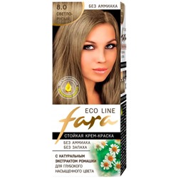 Краска для волос FARA (Фара) Eco Line Green, 8.0, Светло-русый