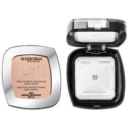 Пудра для лица Deborah Milano 24 ORE PERFECT COMPACT POWDER, матирующая стойкая, тон 3, 9 г