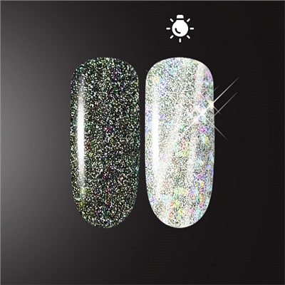 Patrisa Nail, Светоотражающий глиттер Flash Glow Silver, 2гр