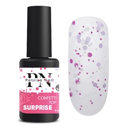 8 мл, Patrisa Nail, Топ матовый Confetti Top Surprise