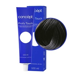 Concept Profy Touch 1.0 Профессиональный крем-краситель для волос, черный, 100 мл