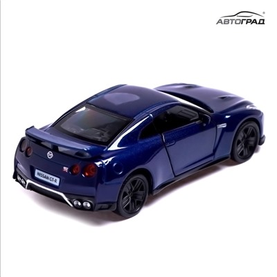 Машина металлическая NISSAN GT-R (R35), 1:32, открываются двери, инерция, цвет синий