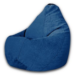 Кресло-мешок «Груша» Позитив Modus, размер M, диаметр 70 см, высота 90 см, велюр, цвет синий