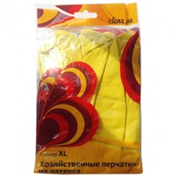 Перчатки хозяйственные из латекса Clear Line, XL