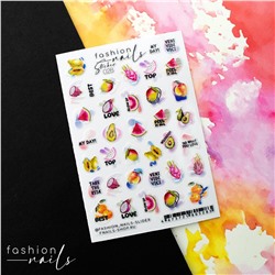 Fashion Nails, Слайдер-дизайн Sticker 28