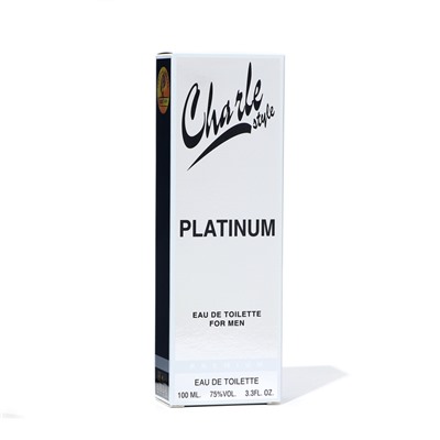 Туалетная вода для мужчин Charle style Platinum, 100 мл