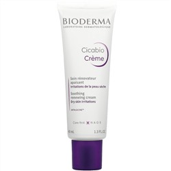 Bioderma, Cicabio, успокаивающий восстанавливающий крем, 40 мл (1,3 жидк. Унции)