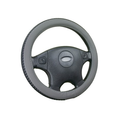Оплётка на руль CarFashion BRAID, размер M, цвет черный/серый