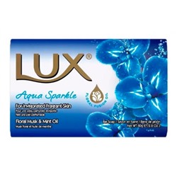 Мыло туалетное Lux (Люкс) Velvet Touch голубое Цветочный мусс и мятное масло, 80 г