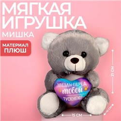 Мягкая игрушка «Звёзды перед тобой тускнеют», медведь, 21 см