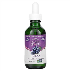 Wisdom Natural, SweetLeaf, Sweet Drops, подсластитель из стевии, со вкусом винограда, 60 мл (2 жидк. унции)