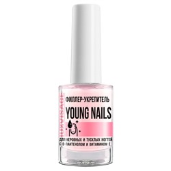 Филлер-укрепитель для неровных и тусклых ногтей YOUNG NAILS с D-пантенолом и витамином Е, 9 г