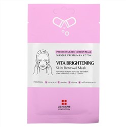 Leaders, Vita Brightening, косметическая маска для обновления кожи, 1 шт., 25 мл (0,84 жидк. унции)