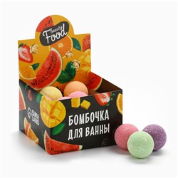 Бомбочка для ванны, 40 г, аромат фруктов, BEAUTY FOOD