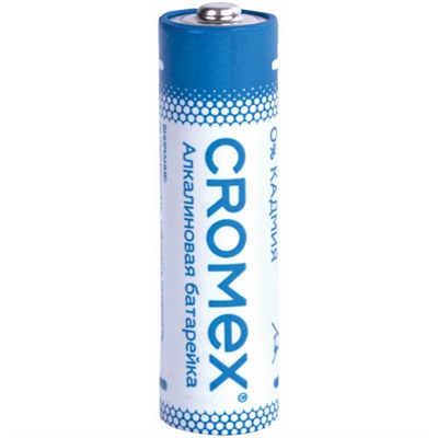 Батарейки алкалиновые пальчиковые Cromex Alkaline, АА (LR6,15А), в коробке, комплект 40 шт