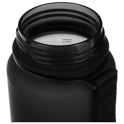 Бутылка спортивная для воды ONLYTOP, 1000 мл, цвет чёрный