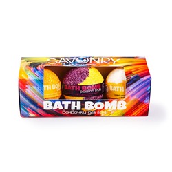 Набор бурлящих бомбочек для ванны SAVONRY BATH BOMB(3 шт)(МАРАКУЙЯ-БАНАН-ДЫНЯ)