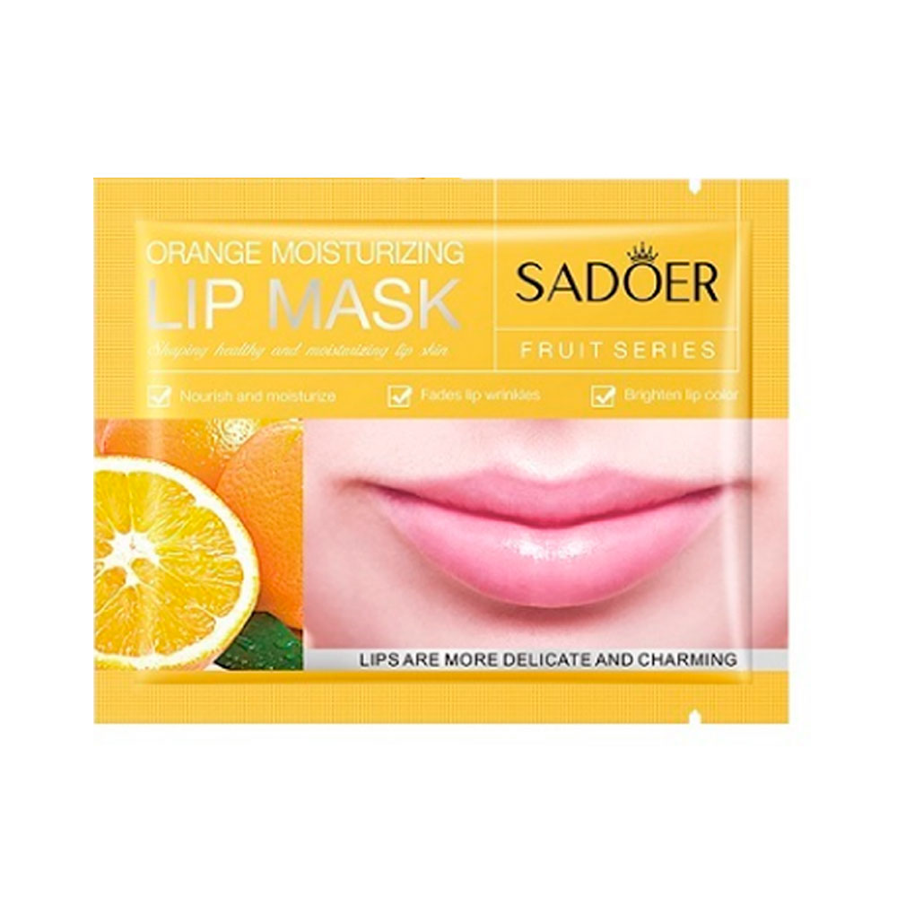 Sadoer vitamin c. Sadoer увлажняющая и питательная маска для губ Orange Moisturizing Lip Mask. Маски sadoer. Тканевые маски sadoer. Патчи для губ.