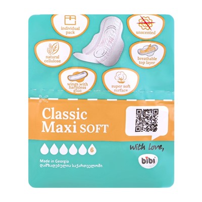 Прокладки «BiBi» Classic Maxi soft, 10 шт.