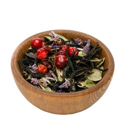 Иван-чай ферментированный крупнолистовой с листьями и ягодами брусники вес 1 кг