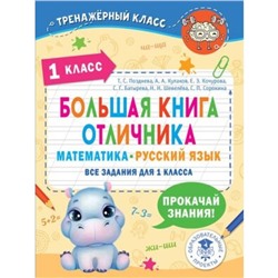 Большая книга отличника. Математика, русский язык. 1 класс. Все задания. Позднева Т.С.