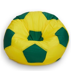 Кресло-мешок Мяч, размер 70 см, ткань оксфорд, цвет жёлтый, зелёный