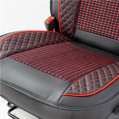 Каркасные накидки на передние сиденья Car Performance, 2 шт, экокож , черно-красный