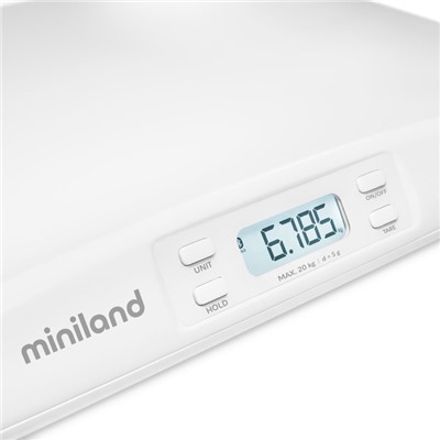 Весы детские электронные Miniland Emyscale Plus, до 22 кг, connect eMyBaby, 3хААА