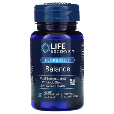 Life Extension, FLORASSIST Balance, 30 жидких вегетарианских капсул