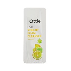Пробник Ottie [Sample] Fruit Yogurt Cleansing Foam lemon